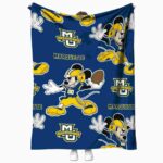 personalized marquette golden eagles mickey blue blanket best selling