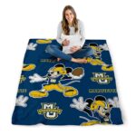 personalized marquette golden eagles mickey blue blanket best selling