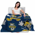 personalized marquette golden eagles mickey blue blanket best selling