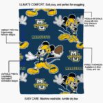 personalized marquette golden eagles mickey blue blanket best selling