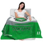 personalized marshall thundering herd paint strokes green white blanket latest model