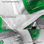 personalized marshall thundering herd paint strokes green white blanket premium grade