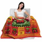 personalized maryland terrapins baby yoda red blanket best selling