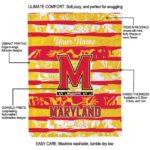personalized maryland terrapins floral stripes red white blanket new arrival