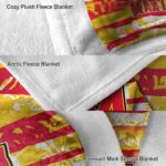 personalized maryland terrapins floral stripes red white blanket premium grade