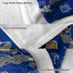 personalized memphis tigers mickey blue blanket best selling