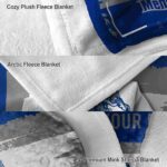 personalized memphis tigers paint strokes blue white blanket best selling