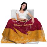 personalized miami heat grunge streaks red blanket latest model