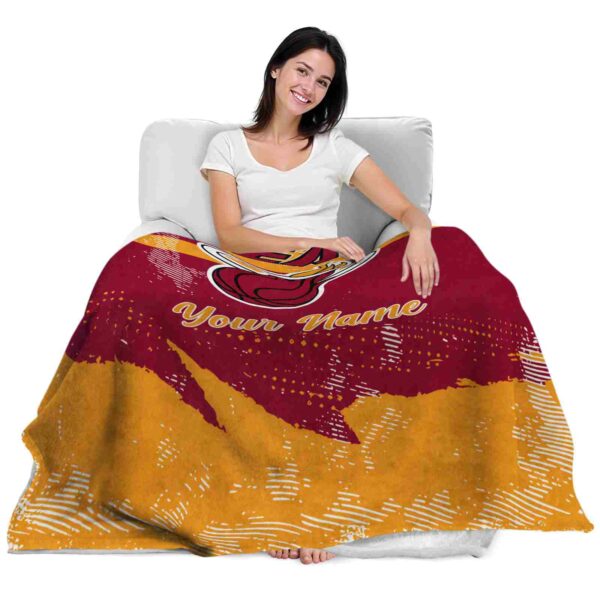 personalized miami heat grunge streaks red blanket latest model