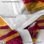 personalized miami heat grunge streaks red blanket premium grade