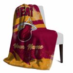personalized miami heat grunge streaks red blanket top rated