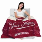 personalized miami heat grunge texture red white blanket latest model