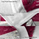 personalized miami heat grunge texture red white blanket premium grade