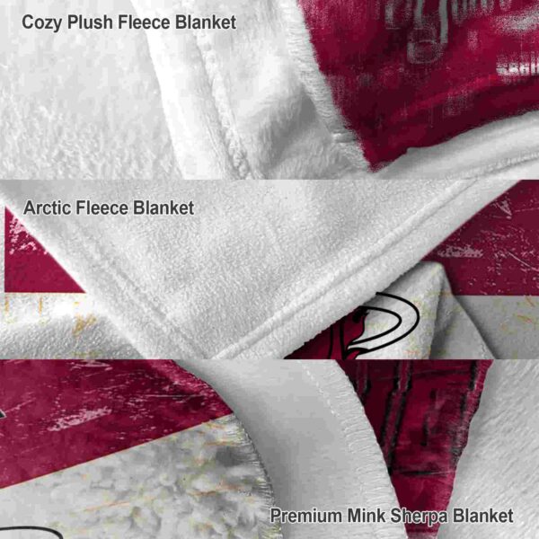 personalized miami heat grunge texture red white blanket premium grade
