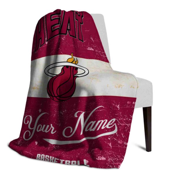 personalized miami heat grunge texture red white blanket top rated