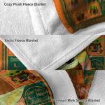 personalized miami hurricanes baby yoda orange blanket premium grade