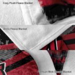 personalized miami redhawks grunge streaks red blanket best selling