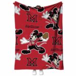 Personalized Miami RedHawks Mickey Red Blanket 1 personalized miami redhawks mickey red blanket best selling