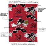 personalized miami redhawks mickey red blanket best selling