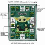 personalized michigan state spartans baby yoda green blanket best selling