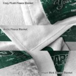 personalized michigan state spartans grunge texture green white blanket best selling