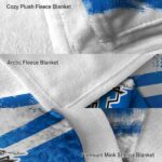 personalized middle tennessee blue raiders grunge streaks blue blanket best selling