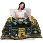 personalized milwaukee brewers baby yoda navy blue blanket latest model