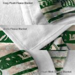 personalized milwaukee bucks floral stripes green white blanket premium grade