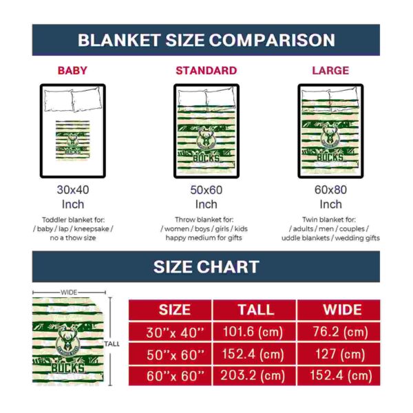 personalized milwaukee bucks floral stripes green white blanket trendy