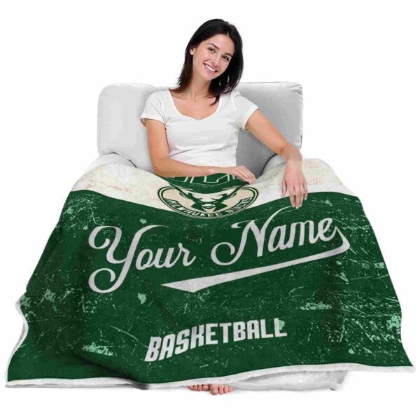 personalized milwaukee bucks grunge texture green white blanket latest model
