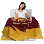 personalized minnesota golden gophers grunge streaks maroon blanket best selling