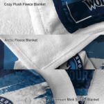personalized minnesota timberwolves paint strokes midnight blue white blanket best selling