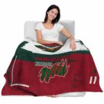 personalized minnesota wild paint strokes red white blanket latest model