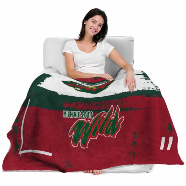 personalized minnesota wild paint strokes red white blanket latest model
