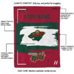 personalized minnesota wild paint strokes red white blanket new arrival