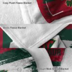 personalized minnesota wild paint strokes red white blanket premium grade
