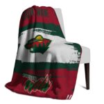 personalized minnesota wild paint strokes red white blanket top rated