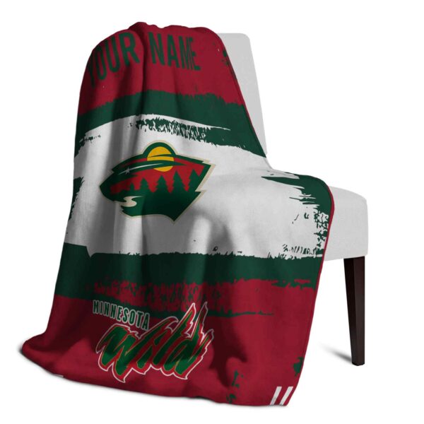 personalized minnesota wild paint strokes red white blanket top rated