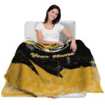 personalized missouri tigers grunge streaks black blanket latest model