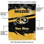 personalized missouri tigers grunge streaks black blanket new arrival