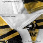 personalized missouri tigers grunge streaks black blanket premium grade
