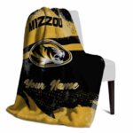 personalized missouri tigers grunge streaks black blanket top rated
