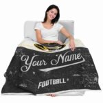 personalized missouri tigers grunge texture black white blanket best selling