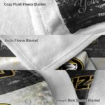 personalized missouri tigers grunge texture black white blanket best selling