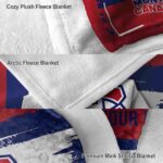 personalized montreal canadiens paint strokes red white blanket premium grade