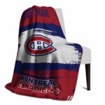 personalized montreal canadiens paint strokes red white blanket top rated