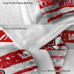 personalized nc state wolfpack floral stripes red white blanket best selling