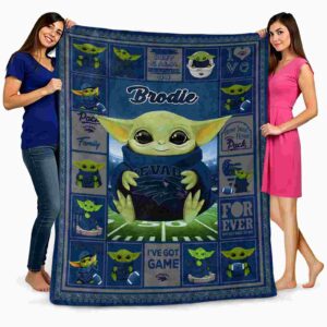 personalized nevada wolf pack baby yoda blue blanket fashion forward