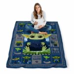 personalized nevada wolf pack baby yoda blue blanket best selling