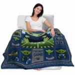 personalized nevada wolf pack baby yoda blue blanket best selling